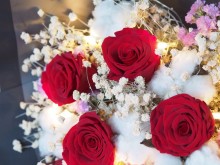 保鮮•愛*永不凋謝玫瑰保鮮花花束（紅色）