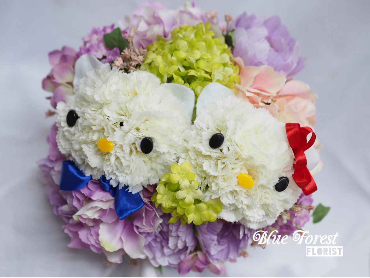 Hello kitty仿真花花球