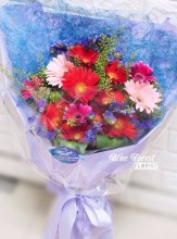 雙色太陽花畢業花束（粉紅/紅）