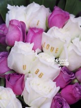 Speaking Rose*雙色玫瑰花束20枝裝（可制作收花人名或祝福字句）