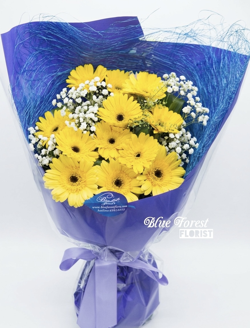 黃太阳菊毕业花束
