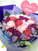 Mother's day 精選-混合色康乃馨花束