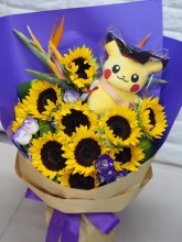畢業花束*10支台灣向日葵花束