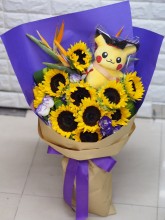 畢業花束*10支台灣向日葵花束