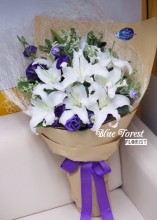 台灣白百合花束