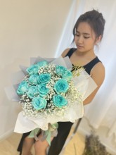 客人滿意回相片及好評*18支裝紅玫瑰花束
