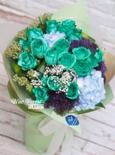 *［特別之最•獨家產品］荷蘭淺綠色玫瑰花花束