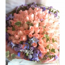 *  [獨家款式］希臘女神*99枝水粉玫瑰求婚花束*