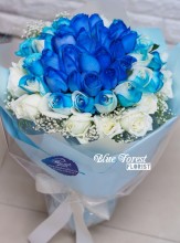 創意款式*30枝3色漸變藍玫瑰花束