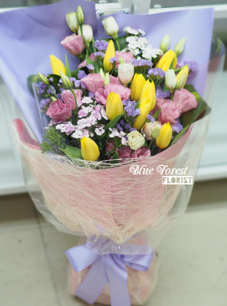 荷蘭黃色鬱金香花束10枝裝