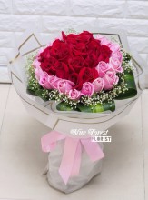 20枝雙色玫瑰花束*