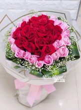 20枝雙色玫瑰花束*