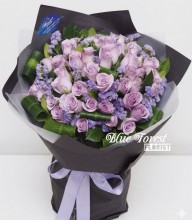 * * Lavender love*薰衣草色荷蘭淺紫玫瑰花束