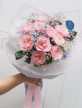 *荷兰大装Garden Rose花束（10支）