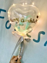 星星led氣球(Love you/Happy birthday兩款可供選擇)*可加於花束內*氣球約15*18cm