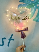 星星led氣球(Love you/Happy birthday兩款可供選擇)*可加於花束內*氣球約15*18cm