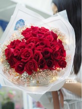 必冧推介*30枝心形紅玫瑰花束***